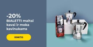 -20% BIALETTI maltai kavai ir moka kavinukams