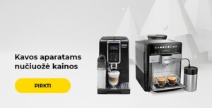 "Kavos aparatams nučiuožė kainos"
