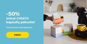 -50% antrai CHiATO kapsulių pakuotei
