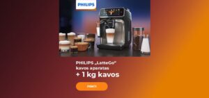 PHILIPS „LatteGo“ kavos aparatas + 1 kg kavos