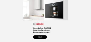 Gera kaina BOSCH įmontuojamiems kavos aparatams