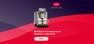 NIVONA 8 ir 9 serijos kavos aparatai + 2 kg kavos