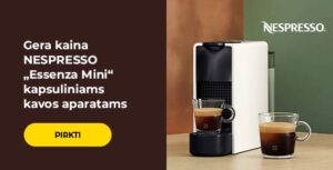 Gera kaina NESPRESSO „Essenza Mini“ kapsuliniams kavos aparatams