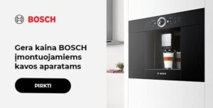Gera kaina BOSCH įmontuojamiems kavos aparatams