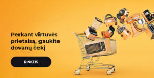 "Perkant virtuvės prietaisą, gaukite dovanų čekį"