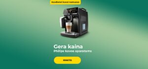 Gera kaina Philips kavos aparatams