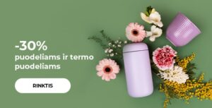 -30% puodeliams ir termo puodeliams