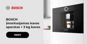 BOSCH įmontuojamas kavos aparatas + 3 kg kavos