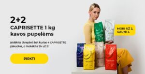2+2 CAPRISETTE 1 kg kavos pupelėms