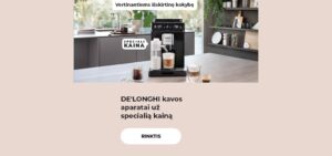 Gera kaina De'Longhi kavos aparatams