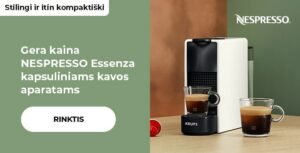 Gera kaina NESPRESSO Essenza kapsuliniams kavos aparatams