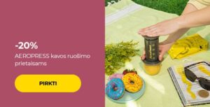 -20% AEROPRESS kavos ruošimo prietaisams