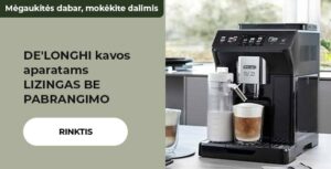 "DE'LONGHI kavos aparatams LIZINGAS BE PABRANGIMO"