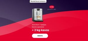 NIVONA 7 serijos kavos aparatai + 2 kg kavos