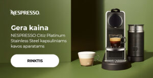 Gera kaina NESPRESSO Citiz Platinum Stainless Steel kapsuliniams kavos aparatams