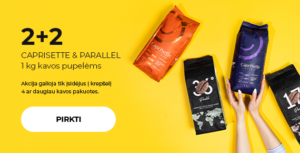 2+2 CAPRISETTE & PARALLEL 1 kg kavos pupelėms