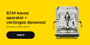 ECM kavos aparatai + vertingos dovanos!
