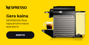Gera kaina NESPRESSO Pixie kapsuliniams kavos aparatams