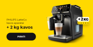 PHILIPS LatteGo kavos aparatai + 2 kg kavos