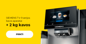 SIEMENS 7 ir 9 serijos kavos aparatai + 2 kg kavos