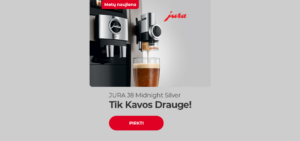 JURA J8 Midnight Silver – tik Kavos Drauge!