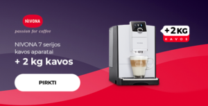 NIVONA 7 serijos kavos aparatai + 2 kg kavos