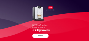 NIVONA 7 serijos kavos aparatai + 2 kg kavos