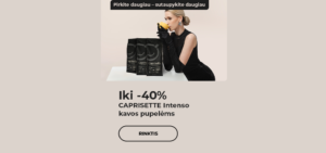 Iki -40% CAPRISETTE Intenso kavos pupelėms