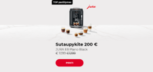 Ypatinga kaina JURA E8 Piano Black € 1099 €1299