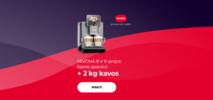 NIVONA 8 ir 9 serijos kavos aparatai + 2 kg kavos