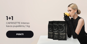 1+1 CAPRISETTE Intenso kavos pupelėms, 1 kg