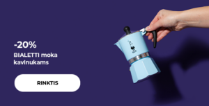 -20% BIALETTI moka kavinukams