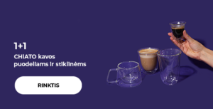 1+1 CHiATO kavos puodeliams ir stiklinėms