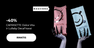 "-40% CAPRISETTE Dolce Vita ir Lullaby Decaf kavai "