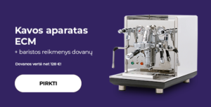 Kavos aparatas ECM + baristos reikmenys dovanų