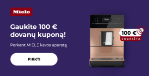 "Gaukite 100 € dovanų kuponą! Perkant MIELE kavos aparatą "