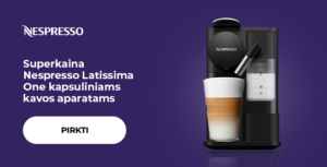Superkaina Nespresso Latissima One kapsuliniams kavos aparatams