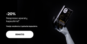 -20% Nespresso aparatų kapsulėms*
