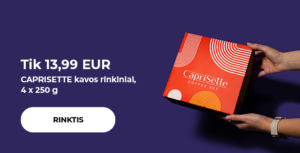 "Tik 13,99 EUR CAPRISETTE kavos rinkiniai, 4 x 250 g "