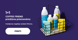 1+1 COFFEE FRIEND valymo skysčiams ir tabletėms