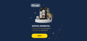 Padovanok skanios kavos džiaugsmą Kalėdoms De'Longhi kavos aparatai