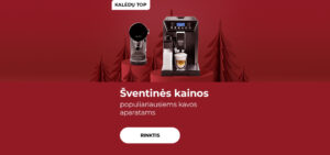 Šventinės kainos populiariausiems kavos aparatams
