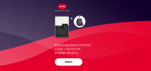 Kavos aparatas NIVONA Cube + kelioninis krepšys dovanų