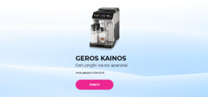 GEROS KAINOS De'Longhi kavos aparatai