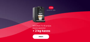 NIVONA 7 ir 8 serijos kavos aparatai + 2 kg kavos