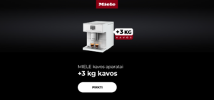 MIELE kavos aparatai + 3 kg kavos