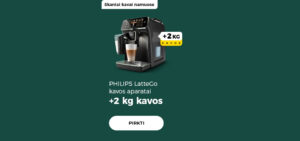 PHILIPS LatteGo kavos aparatai + 2 kg kavos