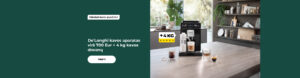 De'Longhi kavos aparatas virš 700 Eur + 4 kg kavos dovanų