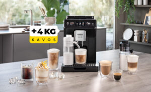 De'Longhi kavos aparatas virš 700 Eur + 4 kg kavos dovanų
