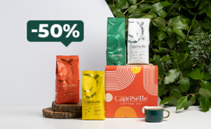 -50% CAPRISETTE kavos rinkiniams